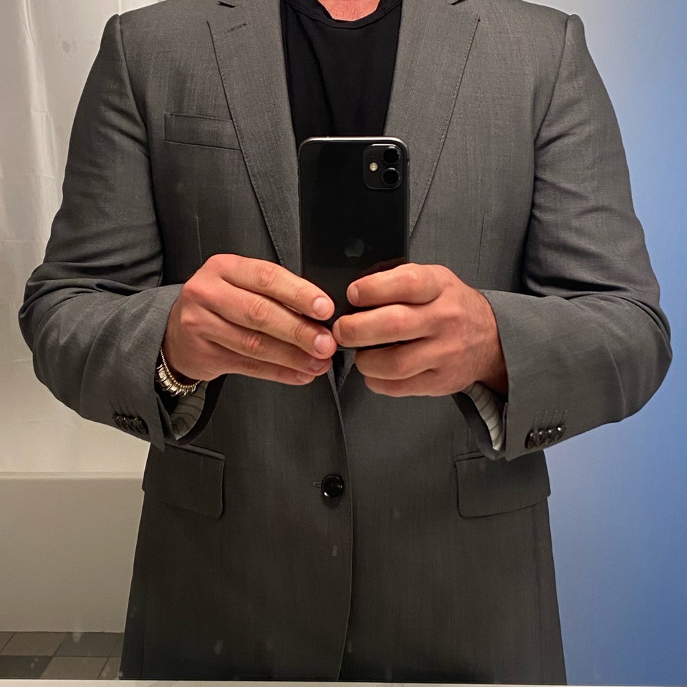 Burberry Grey Mens Two piece Single Breasted suit